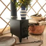 A wood burning stove for a winter yurt A wood burning stove for a winter yurt