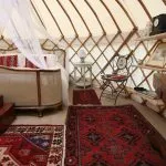 Wedding Night London Yurt Luxury wedding night interior of a Roundhouse Yurt.